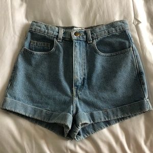American Apparel denim shorts
